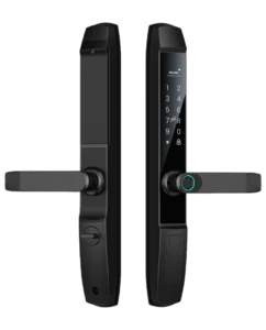 Fingerprint door lock with keypad and smart handle design