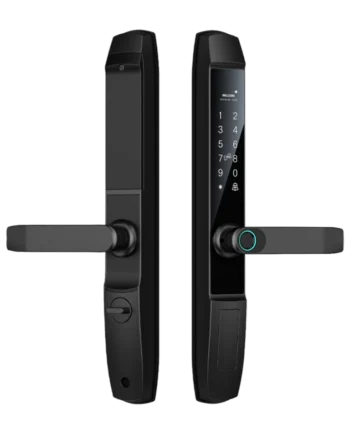 Fingerprint door lock with keypad and smart handle design