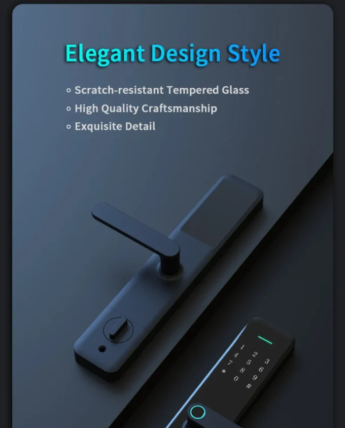 X1 Smart Lock with Elegant Design and Tempered Glass Finish